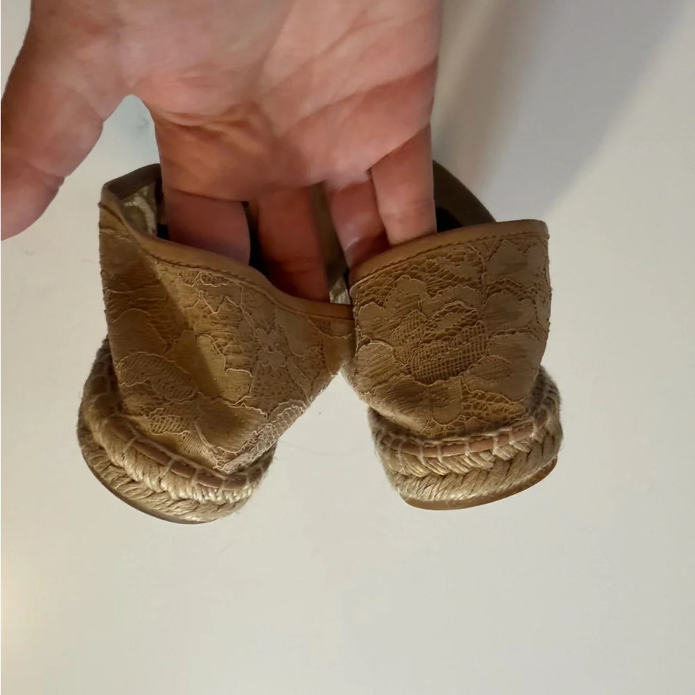 Diane Von Furstenberg Lace Espadrilles - Beige